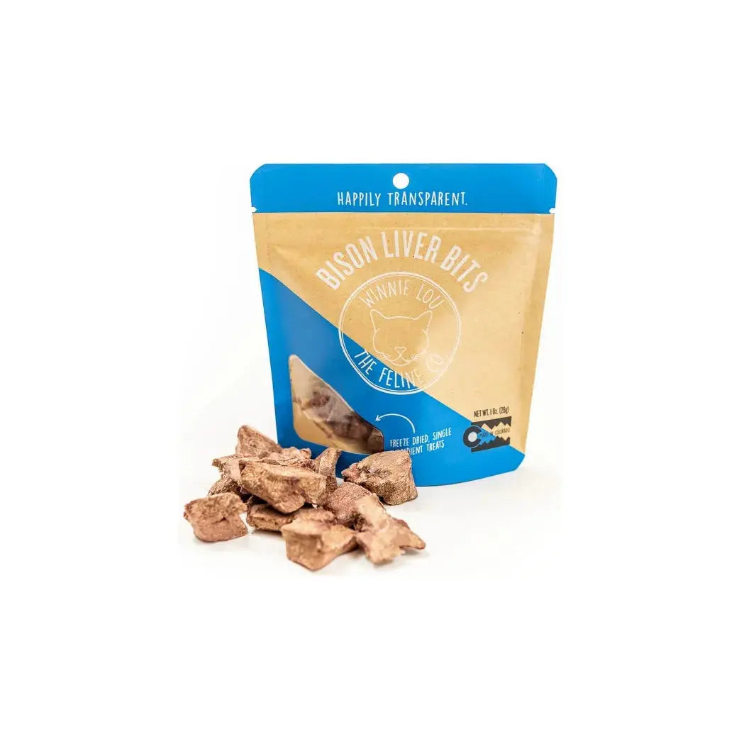 Winnie Lou Bison Liver Bits Cat Treats 1 oz.