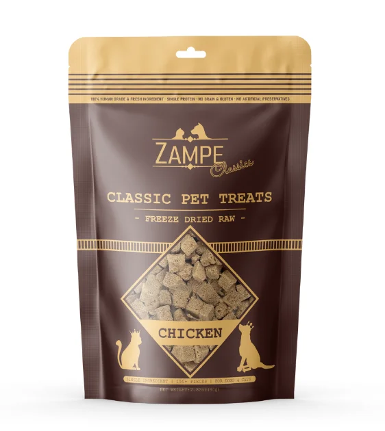 Zampe Freeze Dried Raw Treats (Chicken) for Dogs and Cats