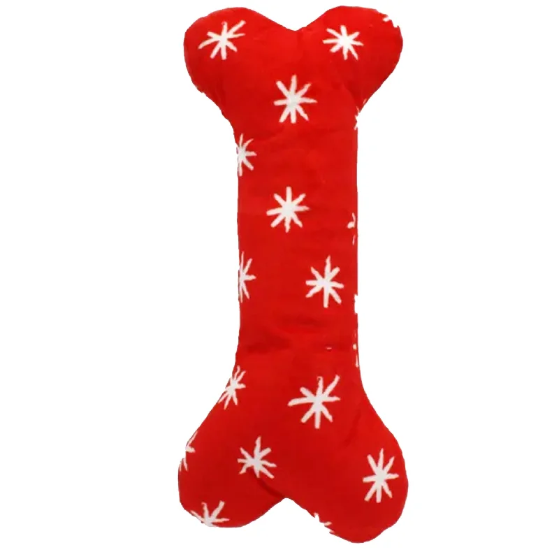 Zippy Paws Holiday Jigglerz Festive Bone Dog Toy